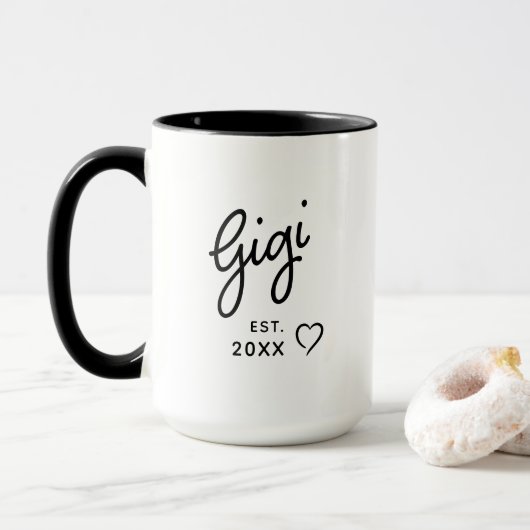 Gigi Gründungsdatum Moderne Familie Tasse (Mit Donut)