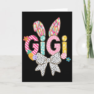 Gigi Hasenohren Bunte Ostern Florales Thema Karte