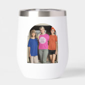 Gigi Hey schönes Pink Familie Foto Wasserflasche (Rückseite)