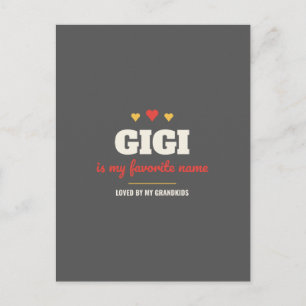 Gigi ist mein Lieblingsname Postkarte