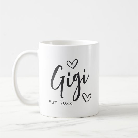 Gigi Jahr gegründete Oma Kaffeetasse (Links)