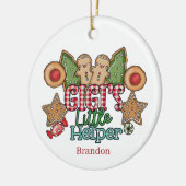 Gigi kleiner Helfer hinzufügen Name Nachricht Weih Keramik Ornament (Links)