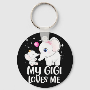 Gigi Lieben ich Niedlich ElefantenT-Shirt für Kind Schlüsselanhänger