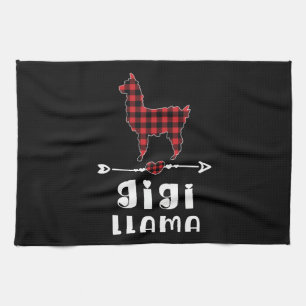 Gigi Llama Christmas Pajama Red Kariert Buffalo Ge Geschirrtuch
