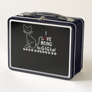 Gigi Lover   I Liebe als Gigi-Liebe-Katze Metall Brotdose