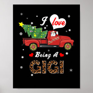 Gigi Lover I Liebe als Gigi Weihnachtsbaum Poster