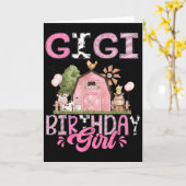 Gigi Of The Birthday Girl Cute Farm Cow Birthday G Karte (Gelbe Blume)