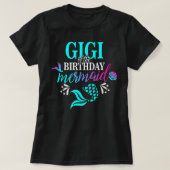 Gigi Of The Birthday Mermaid Matching Family T-Shirt (Design vorne)