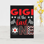 Gigi Of The Fast One Birthday 1st Race Car Family  Karte (Gelbe Blume)