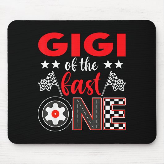 Gigi Of The Fast One Birthday 1st Race Car Family Mousepad (Vorne)