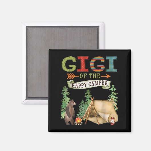 Gigi Of The Happy Camper First Birthday Camng Magnet (Vorderseite/Rückseite)