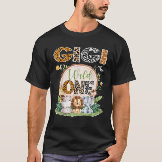 Gigi of the Wild One 1. Geburtstag Safari Tiere L T-Shirt