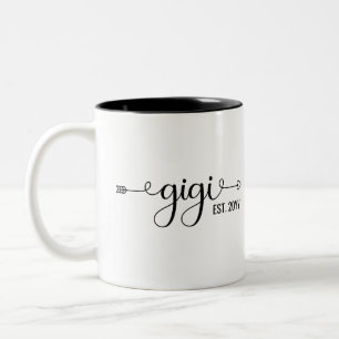 Gigi Oma gründete Geschenke Oma Zweifarbige Tasse