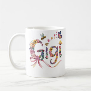 Gigi Oma T-Shirt – Florales Namens-T-Shirt mit Sch Kaffeetasse