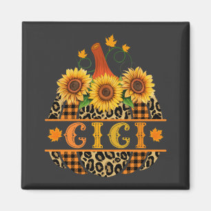 GiGi Pumpkin Leopard Print Sunflower Buffalo Karie Magnet