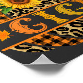 GiGi Pumpkin Leopard Print Sunflower Buffalo Karie Poster (Ecke)