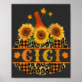 GiGi Pumpkin Leopard Print Sunflower Buffalo Karie Poster (Vorne)