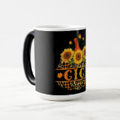 GiGi Pumpkin Leopard Print Sunflower Buffalo Karie Verwandlungstasse (Vorderseite Links)