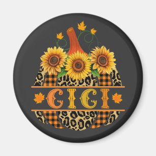 GiGi Pumpkin Leopard Print Sunflower Buffalo Plaid Magnet