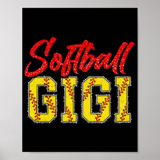 Gigi Retro Groovy Loud Proud Sport Game Catcher Poster (Vorne)