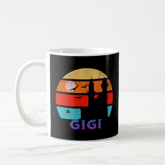 Gigi Retro Sunset Ocean Großvater Kaffeetasse (Links)