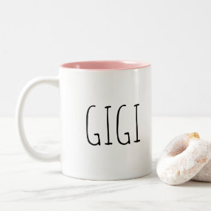 Gigi rosa Innenraum-innere Kaffee-Tasse Zweifarbige Tasse