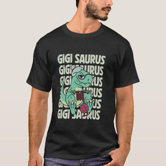 Gigi Saurus Oma Dinosaur Großmutter Mutter- T-Shirt (Vorderseite)