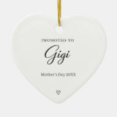 Gigi Schwangerschaftsankündigung zum Muttertag Keramik Ornament (Vorne)