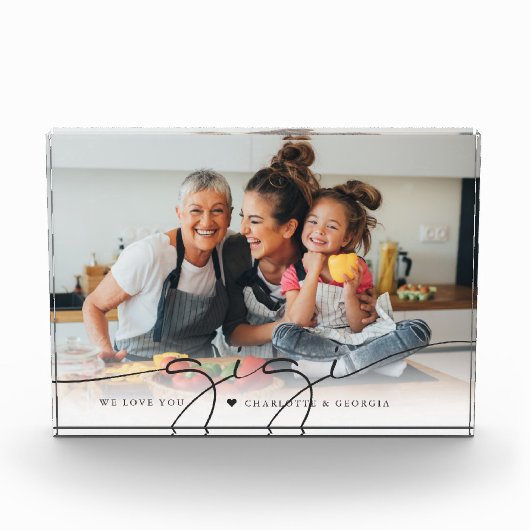 Gigi Script Overlay | Wir Liebe Sie Fotoblock (Vorderseite)