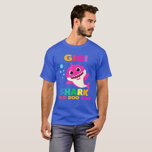 Gigi Shark Doo Doo Funny Baby Mommy Kids T-Shirt (Vorne ganz)