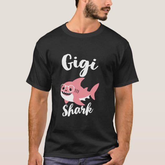 Gigi Shark Mother's Day Oma Funny T-Shirt (Vorderseite)