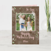 Gigi Spring Sprouts Oma Mother's Day Foto Karte (Vorderseite)