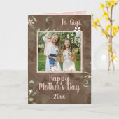 Gigi Spring Sprouts Oma Mother's Day Foto Karte (Gelbe Blume)