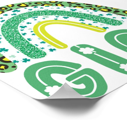 Gigi St Patricks Day Irish Großmutter Rainbow Poster (Ecke)