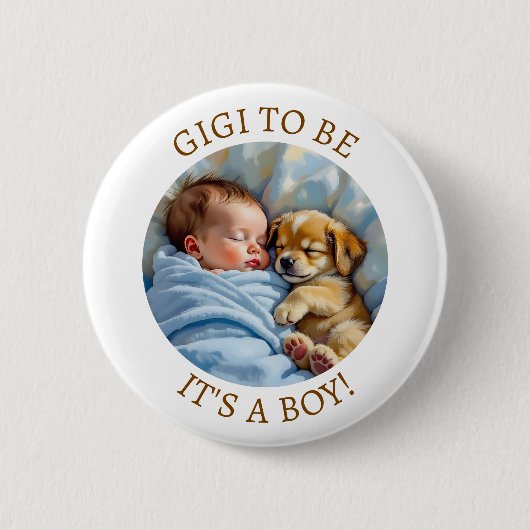 Gigi to Be | Babydusche Button (Vorderseite)