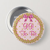 Gigi to be Pink & Gold Baby Shooting Button (Vorne & Hinten)