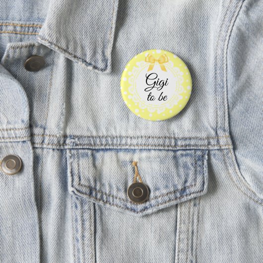 Gigi to be Yellow Polka Dot Shot Button (Beispiel)