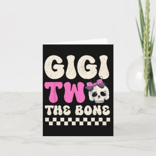 Gigi Two das KnochenHalloween 2. Geburtstagsmädche Karte