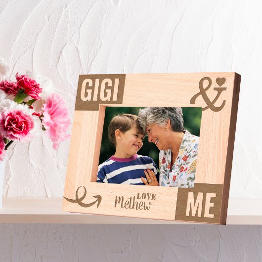 Gigi und ich Foto Geschenk Geätzte Rahmen