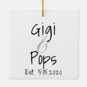 Gigi und Pops Erstklassiges Ornament (Rückseite)