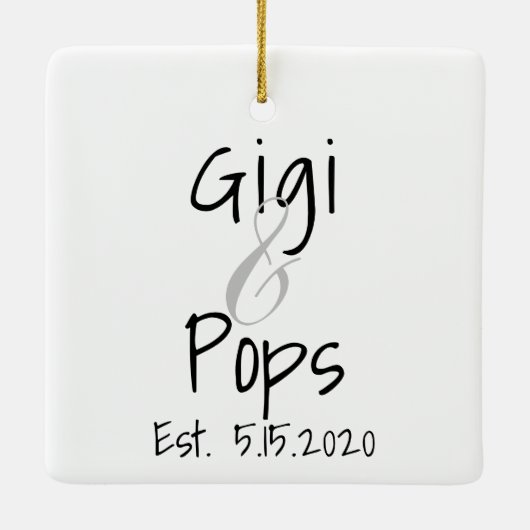 Gigi und Pops Erstklassiges Ornament (Rückseite)