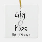 Gigi und Pops Erstklassiges Ornament (Vorderseite)