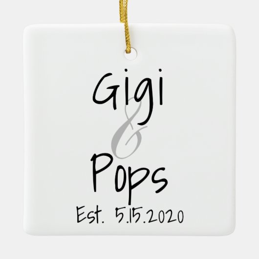 Gigi und Pops Erstklassiges Ornament (Vorderseite)