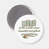 GiGi von begabten Großkindern Magnet (Vorderseite/Rückseite)