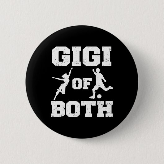 Gigi von Both Dance Soccer Lustiger Tänzer Sportle Button (Vorderseite)