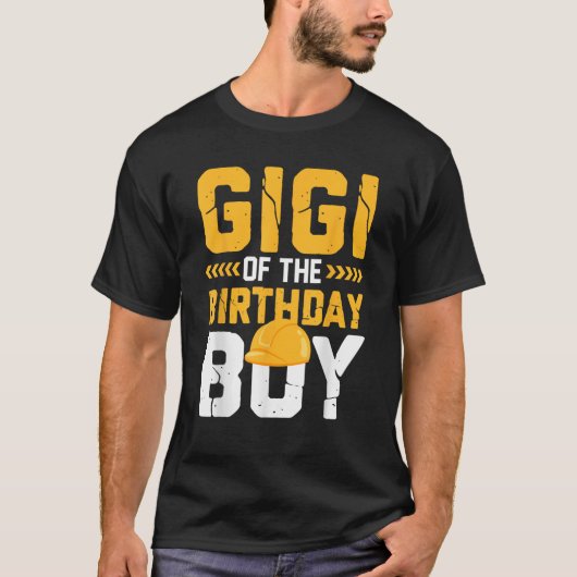 Gigi von der Geburt Boy Construction Matching Fam T-Shirt (Vorderseite)