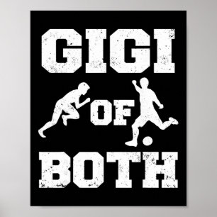 Gigi von Leichtathletik und Fußball Lustiger Läufe Poster