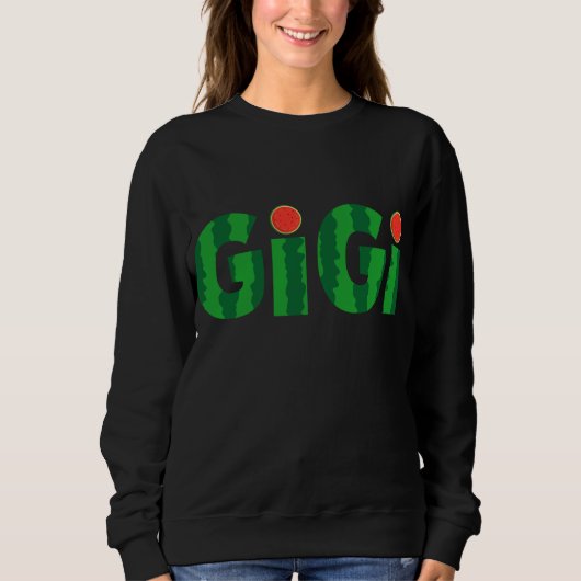 Gigi Watermelon Tropical Summer Fruchtmelon Sweatshirt (Vorderseite)