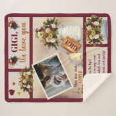 Gigi We Liebe You Foto Fall Floral | Skripttext Sherpadecke (Vorderseite (Horizontal))