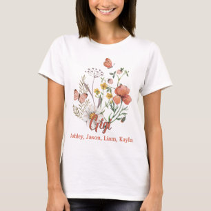 Gigi Wildblume Floral Personalisiert Custom T-Shirt
